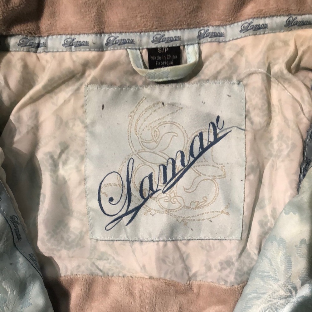 Lamar Women's Snowboard/Ski Jacket Baby Blue with Embossed Florals, Size S